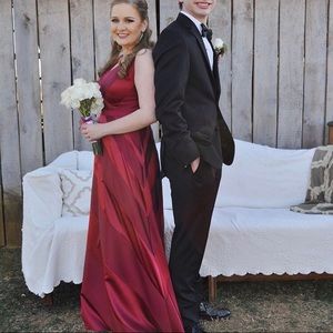 Red adrianna papell dress